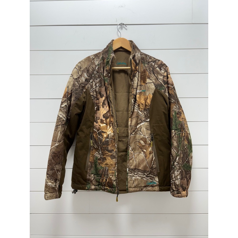Cabelas OutfitHer Womens Camo Hunting Jacket Full Zip TrueTimber Realtree Size S